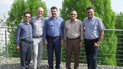 Die Delegation auf dem Dach des inter 3-Büros © inter 3 GmbH